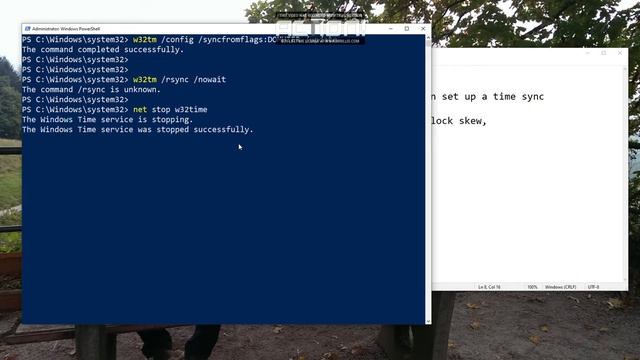 Clock Skew - How to configure time sync with w32tm.exe смотреть онлайн