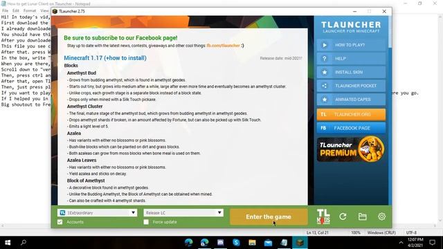 How to get 1.8.9 Lunar Client on Tlauncher! смотреть онлайн
