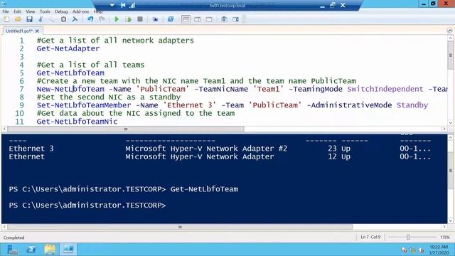 Configure NIC Teaming with Powershell on Windows Server 2012 смотреть онлайн