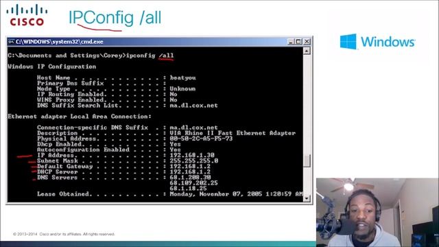1.10 Verify IP parameters for Client OS Windows, Mac OS, Linux - CCNA смотреть онлайн