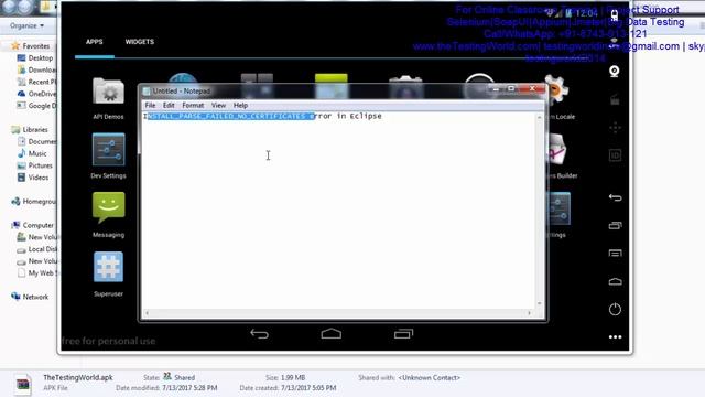 Mobile Automation testing using Appium : Setup Sample Application смотреть онлайн