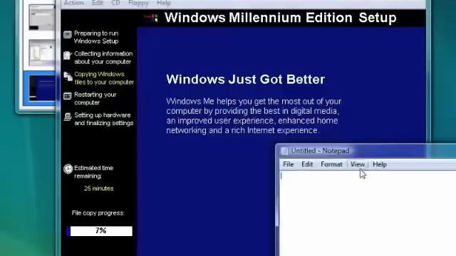 Windows ME installation Part 1 смотреть онлайн