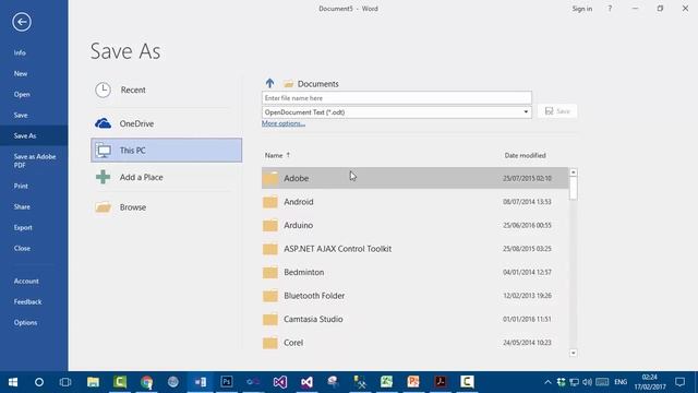 Microsoft Word 2016 Tutorial In Urdu - How to Save Document смотреть онлайн