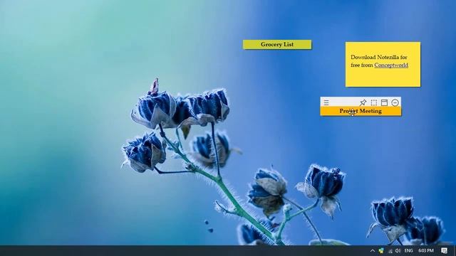 Windows: Collapse sticky notes (Roll up) to take less desktop space in Windows using Notezilla смотреть онлайн