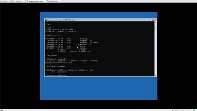 How to Reset Administrator Password Windows server 2019 смотреть онлайн