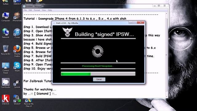 IFaith Downgrade 6.1.3 to 6.x,5.x,4.x Tutorial смотреть онлайн
