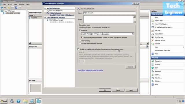 Configure Virtual Network in Hyper V - Windows Server 2008 R2 смотреть онлайн