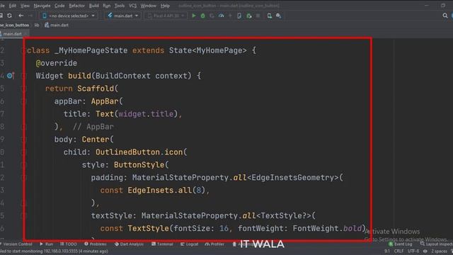 FLUTTER ANDROID - OUTLINE BUTTON WITH ICON || TUTORIAL смотреть онлайн