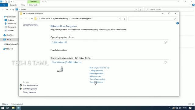 How to disable Bit locker in Windows PC | #Bitlocker | Tech G Tamil смотреть онлайн