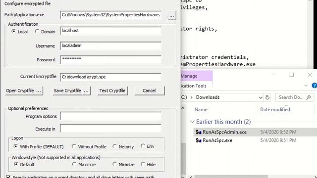 Runas with password or encrypted credentials with RunAsSpc смотреть онлайн