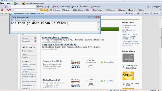 How to speed up you vista 8% More with CCleaner смотреть онлайн