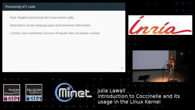 Conférence MiNET 2018 - Introduction à Coccinelle & usage dans le noyau linux - Julia Lawall (Inria смотреть онлайн