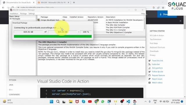 Lec 1: How to Install and Set Visual Studio Code and MinGW Compiler for C and C++ | C Tutorials смотреть онлайн