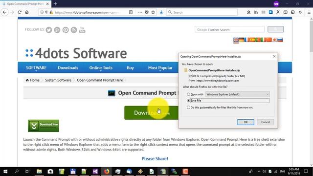 How to open command prompt at any folder on Windows XP and above with admin rights смотреть онлайн