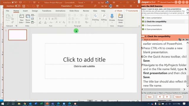 JA PPT lesson 1.3.4 Saving Presentations and Maintaining Backward Compatibility смотреть онлайн