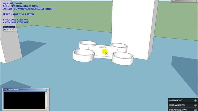 SketchyPhysics Quadcopter Simulation - 쿼드콥터 시뮬레이션 смотреть онлайн