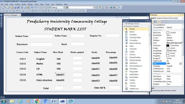 part1 - c# Window based Student Mark List Processing смотреть онлайн