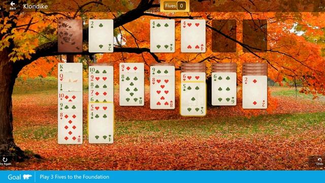 Star Club\Autumn Chill: Klondike - Hard - Play 3 Fives to the Foundation смотреть онлайн