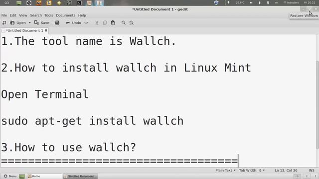 Automatic Wallpaper Changer for Linux Mint (Wallch) смотреть онлайн