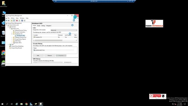 Group Policy to deploy a Shutdown Policy to Active Directory domain member Computers | смотреть онлайн