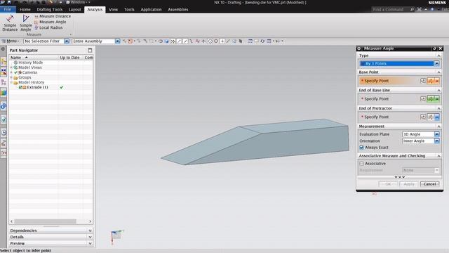 How to Measure Angle Using NX 10 смотреть онлайн
