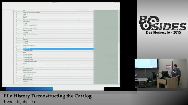 BSidesIOWA 2015 Track1: File History Deconstructing the Catalog by Kenneth Johnson смотреть онлайн
