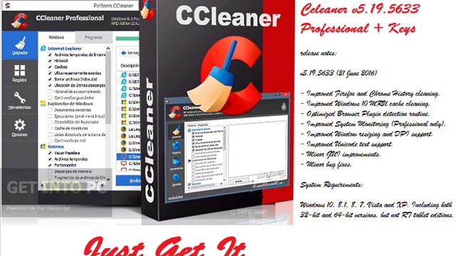 Ccleaner v5.19.5633 Professional + Keys смотреть онлайн