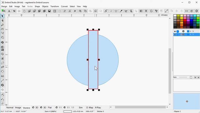 Machine Embroidery Digitizing - Embird Digitizing Tools, Mask concept - Union command смотреть онлайн