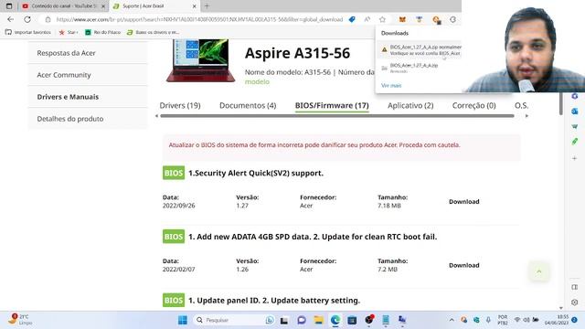 Como Atualizar a Bios do Notebook Acer - 2023 смотреть онлайн