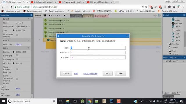 Implementation of Shuffling Algorithm in Construct 3 смотреть онлайн