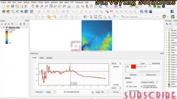 Using the Profile Tool Plugin in QGIS | Profile Tool QGIS | DEM Profile Tool