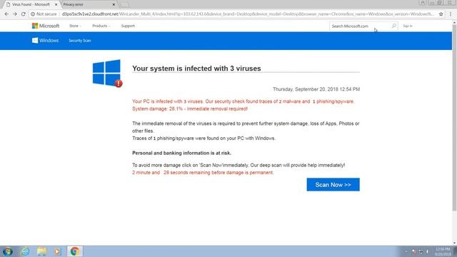 Alert! YOUR SYSTEM IS INFECTED WITH VIRUSES смотреть онлайн