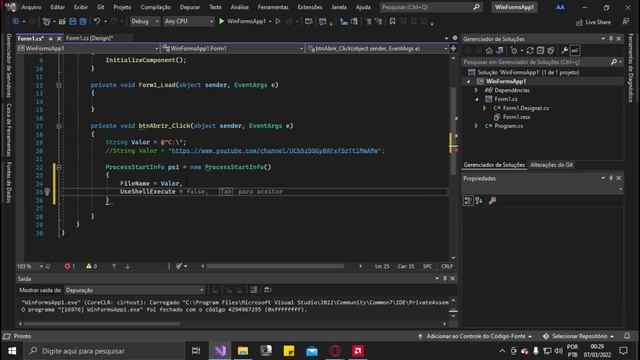 C# Process.Start() Erro: System.ComponentModel.Win32Exception:
