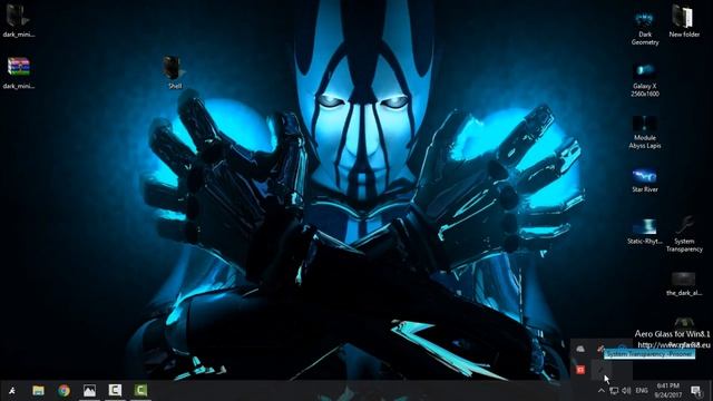 Windows 10 theme Minimal dark glass смотреть онлайн