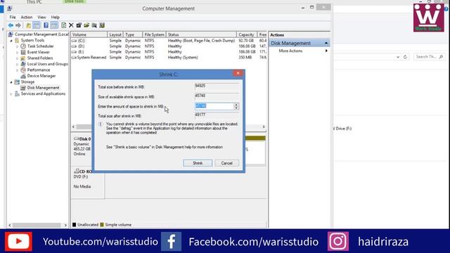 How to make partition of C drive without window installation in Urdu Hindi | Step by Step #allos #O смотреть онлайн