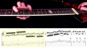 How to play main Solo Michael Jackson and Slash - Give In To Me. Guitar Tab.