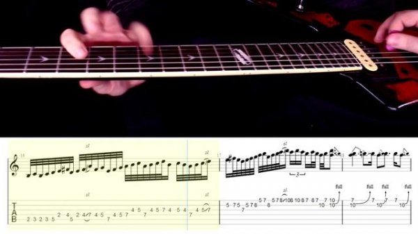 How to play main Solo Michael Jackson and Slash - Give In To Me. Guitar Tab.