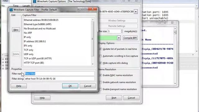 Saving Capture Filters in Wireshark смотреть онлайн