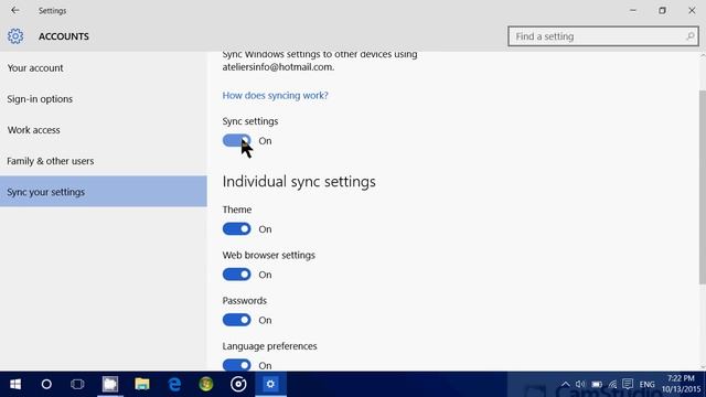 Windows 10 How to start or stop sync of settings and favorites between devices смотреть онлайн