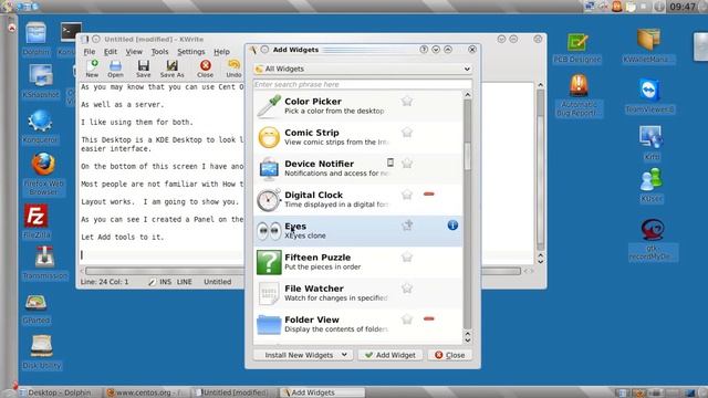 Cent OS 6.4 Help With Panels and Widgets смотреть онлайн