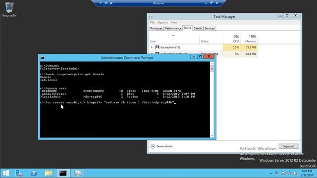 All Windows TS Session Hijacking (2012 R2 Demo) смотреть онлайн