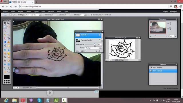 Como fazer uma tatuagem falsa pelo pc! смотреть онлайн