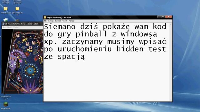 Kod do gry "Pinball" z Windows XP смотреть онлайн