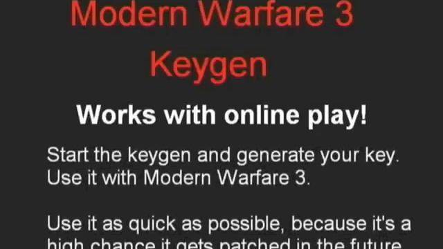 Modern warfare 3 Online KeyGen *Works with online play!* смотреть онлайн