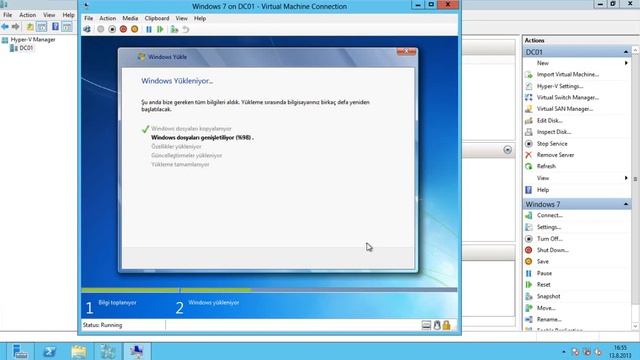 installation of Windows 7 in Hyper-v 3.0 (Server 2012) смотреть онлайн