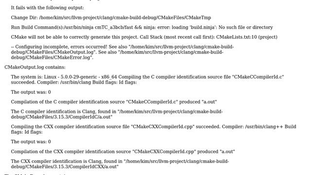 The C compiler "/usr/bin/clang" is not able to compile a simple test program смотреть онлайн