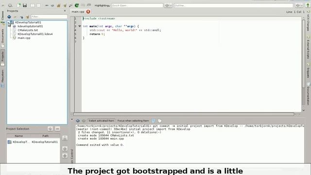 KDevelop Tutorial #1 - Creating CMake-based C/C++ Project from Template смотреть онлайн