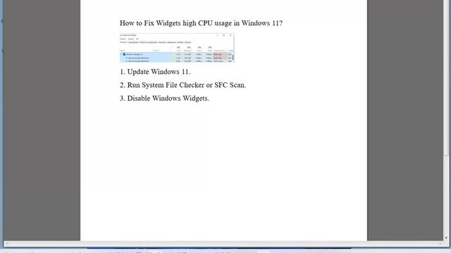 Fix Widgets high CPU usage in Windows 11 смотреть онлайн