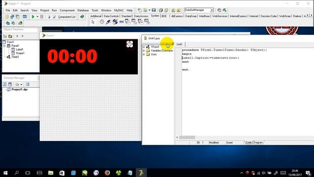 Tutorial Membuat Jam Digital Menggunakan Bahasa Pemograman Delphi 7 | AmiTutor97 смотреть онлайн