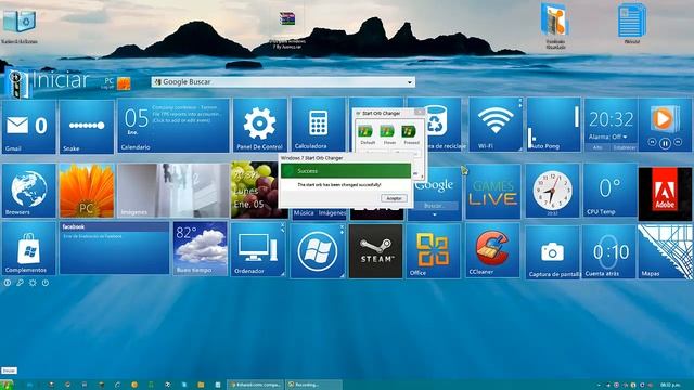 Tutorial 2015-Como cambiar el Orb de Windows 7 boton de inicio (HD) смотреть онлайн